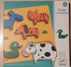 Djeco dieren puzzel +12m, Kinderen en Baby's, Speelgoed | Kinderpuzzels, Ophalen, Zo goed als nieuw, Van hout, Minder dan 10 stukjes