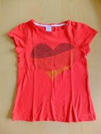 Rood Shirt Maat 128 C&A, Comme neuf, C&A, Fille, Chemise ou À manches longues