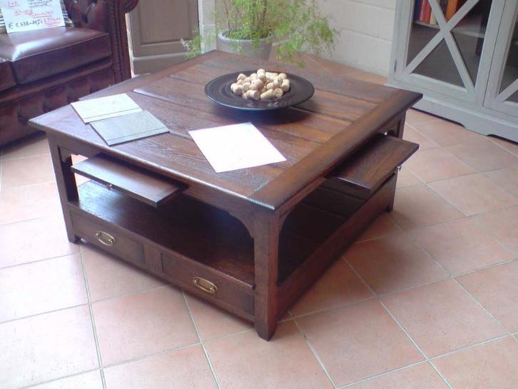 superhandige salontafel, Huis en Inrichting, Tafels | Salontafels, Gebruikt, 50 tot 75 cm, 100 tot 150 cm, 100 tot 150 cm, Vierkant