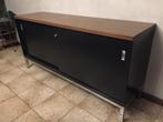 Mauser sideboard / dressoirkast / metal / palisander / '70's, Huis en Inrichting, Ophalen, 150 tot 200 cm, Metaal, Minder dan 100 cm