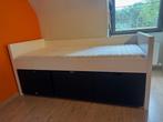 Bed Halfhoogslaper Bopita, Huis en Inrichting, Ophalen, 90 cm, Eenpersoons, Wit