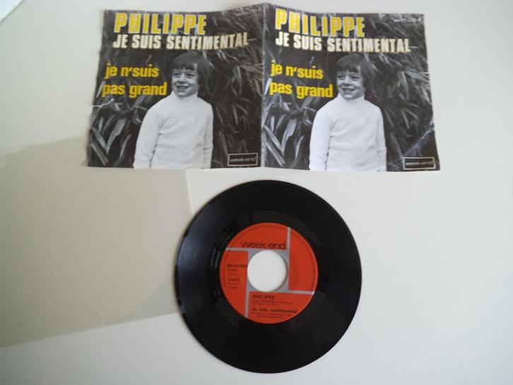 7" Philippe Je suis sentimental, CD & DVD, Vinyles Singles, Utilisé, Single, 7 pouces, Enlèvement ou Envoi