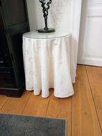 Bijzettafel met glas en kleed, Ophalen of Verzenden, Zo goed als nieuw