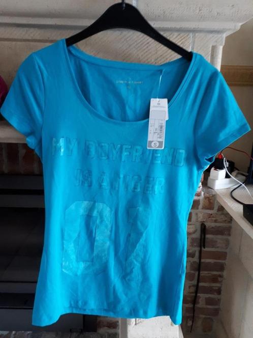 Tshirt KM - C&A - maat S - turquoise - € 1.00 - stretch, Kleding | Dames, T-shirts, Nieuw, Maat 36 (S), Blauw, Korte mouw, Verzenden