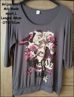 Grijze shirt MS Mode L 46, Verzenden, Maat 46/48 (XL) of groter, Zo goed als nieuw, Lange mouw