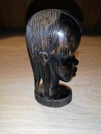 Standbeeld „klein Afrikaans meisje” in ebbenhout, Antiek en Kunst, Kunst | Beelden en Houtsnijwerken, Ophalen of Verzenden