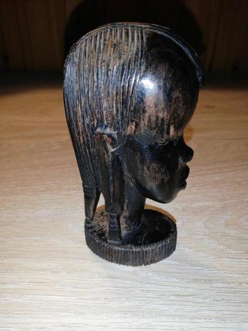 Statue ''petite fille africaine'' en ébène 