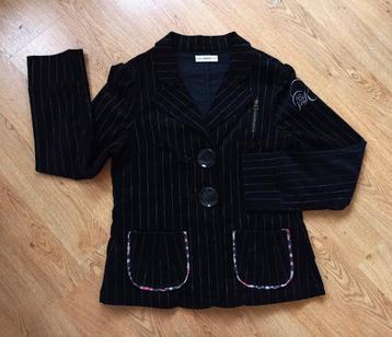 BeYouK zwart fluwelen blazer, vintage look, mt 40 beschikbaar voor biedingen