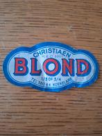 Oud bieretiket Blond bier brouwerij Christiaen Koekelare, Verzamelen, Ophalen of Verzenden, Zo goed als nieuw