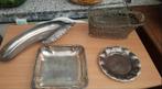 4 verzilverde schaaltjes, Ophalen of Verzenden, Zilver