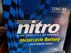 Nitro batterij 12N7-4A, Fietsen en Brommers, Brommeronderdelen | Algemeen, Ophalen of Verzenden, Zo goed als nieuw