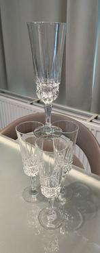4 champagne glazen, Antiek en Kunst, Antiek | Glaswerk en Kristal, Ophalen