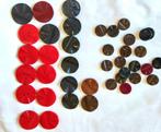 40 vintage knopen rood en zwart, Ophalen of Verzenden