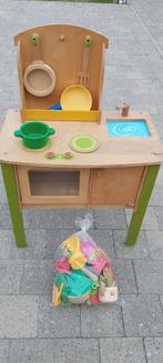 Houten kinderkeuken met potten en pannen, Ophalen, Gebruikt