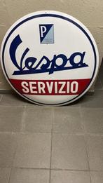emaille reclame bord vespa, Verzamelen, Ophalen, Nieuw, Reclamebord