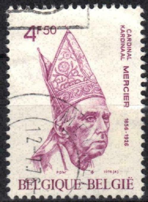 Belgie 1976 - Yvert 1793/OBP 1798 - Kardinaal Mercier (ST), Timbres & Monnaies, Timbres | Europe | Belgique, Affranchi, Envoi