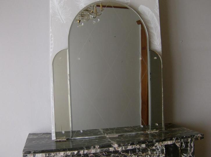 Antieke Spiegel - drieluik, Antiek en Kunst, Antiek | Spiegels, Ophalen