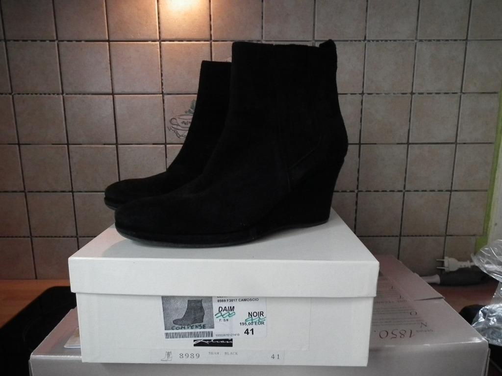 Zwarte suède laarsjes, voor dames. 41 (Lilian Italie), Verzenden, Lilian, Zwart, Lage of Enkellaarzen