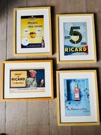 4 Originele Ricard posters 44x33cm in kader, Antiek en Kunst, Kunst | Litho's en Zeefdrukken, Ophalen