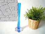 Vintage solifleur vaas in kobaltblauw glas, Huis en Inrichting, Woonaccessoires | Vazen, Blauw, Ophalen of Verzenden, Minder dan 50 cm
