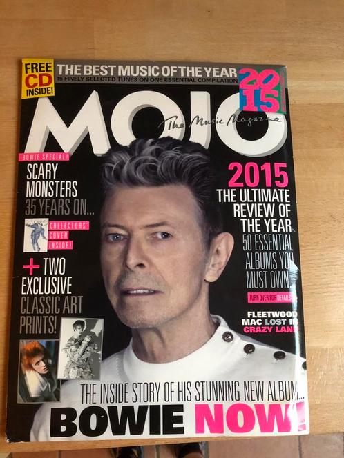 MOJO Magazine David Bowie +CD+ 2 tirages d’art, Collections, Musique, Artistes & Célébrités, Enlèvement ou Envoi