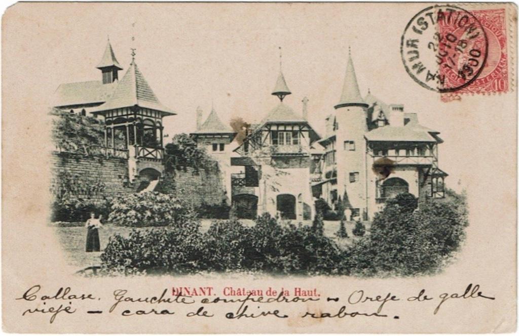 Carte postale ancienne Dinant Château de le Haut 1900, Envoi, Avant 1920, Affranchie, Namur