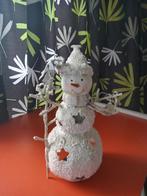 Kerstman metaal wit VERSIERING theelichtje, Enlèvement, Comme neuf