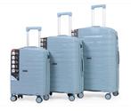 Nouveau Model 2025 Set de 3 Valises Bleu Clair Prix 75 euro!, Uitschuifbare handgreep, Hard kunststof, Nieuw, Ophalen of Verzenden