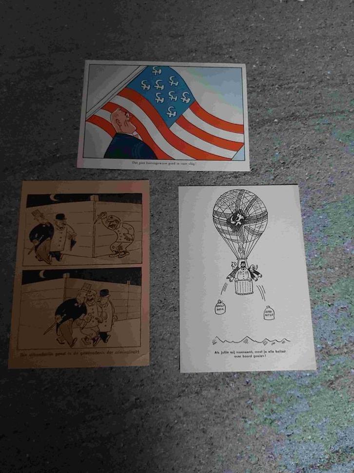 Spotprenten Oorlog Duitsland VNV USA Churchill Amerika, Verzamelen, Retro, Overige typen, Verzenden