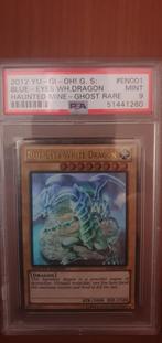 Psa 9 haunted mine blue eyes, Hobby en Vrije tijd, Verzamelkaartspellen | Yu-gi-Oh!, Ophalen of Verzenden, Zo goed als nieuw