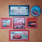 5 cadres et horloge Disney Pixar Cars Flash Mc Queen, Comme neuf, Enlèvement