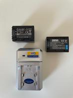 2 batterijen met lader voor Sony np-fh70/40/50, TV, Hi-fi & Vidéo, Photo | Accumulateurs & Batteries, Utilisé, Envoi