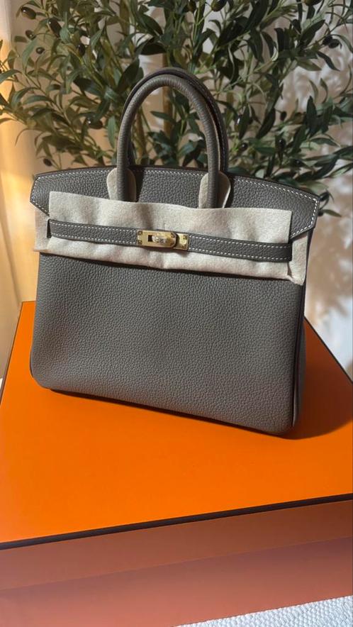 Hermes Birkin 25 Togo Etoupe gHw AFHALEN MOGELIJK, Handtassen en Accessoires, Tassen | Damestassen, Nieuw, Handtas, Overige kleuren