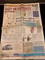 Gazet van Antwerpen Cartoonkrant van 2002, Enlèvement ou Envoi, Journal