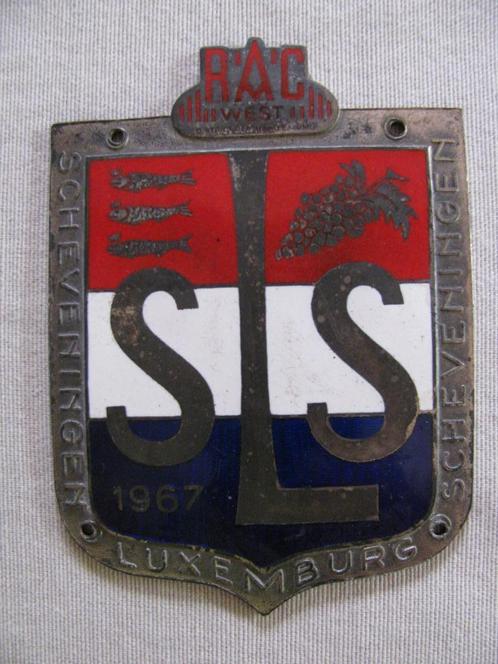 6 SLS Scheveningen Luxemburg Rallye Rally badge 1967, Verzamelen, Automerken, Motoren en Formule 1, Gebruikt, Auto's, Ophalen of Verzenden