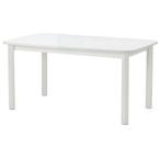 Uitschuifbare tafel + 6 stoelen (IKEA Strandtorp + Odger), Ophalen, Zo goed als nieuw