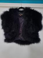 Bolero met echte veren en bijhorende top. Vintage, Overige typen, Zwart, Zo goed als nieuw, Ophalen
