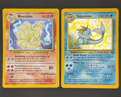 Pokémon Lot - 2 holo’s - Base & Jungle, Hobby en Vrije tijd, Verzamelkaartspellen | Pokémon, Zo goed als nieuw, Ophalen of Verzenden