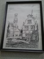 Ets van Belfort Brugge, Antiek en Kunst, Kunst | Etsen en Gravures, Ophalen