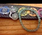 LOT bijoux argt 925   pierre aventurine verte certifiee, Verzenden, Nieuw, Groen, Zilver