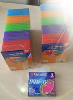 ** 100x slim colored DVD box + 5 DVD-R (new) !!, Enlèvement ou Envoi, Neuf