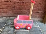 Loopwagen kinderen, looprekje plan toys van walker roze, Ophalen, Zo goed als nieuw
