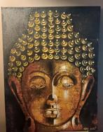 Gouden Buddha op canvas, Zo goed als nieuw, Ophalen