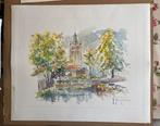 Roeselare: Aquarel Sint-Michielskerk, Raf Buyse (1926-2013), Antiek en Kunst, Kunst | Schilderijen | Klassiek, Ophalen