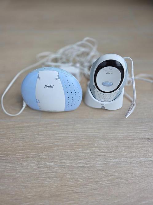 Babyfoon Alecto DBX-85 Eco blauw wit + oplaadbare batterijen, Kinderen en Baby's, Babyfoons, Gebruikt, Ophalen of Verzenden