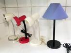 Lot vintage de 4 lampes bureau + 1 applique, Ophalen