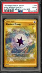 Capture Energy [Art complet] PSA 9 - 201/189 Darkness Ablaze, Enlèvement ou Envoi, Comme neuf, Cartes en vrac