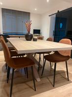 Tafel + 6 stoelen, Huis en Inrichting, Tafels | Eettafels, Ophalen, 200 cm of meer, 50 tot 100 cm, Zo goed als nieuw