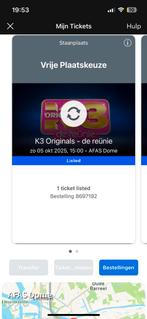 Tickets K3 Originals 5 oktober (15u), Twee personen
