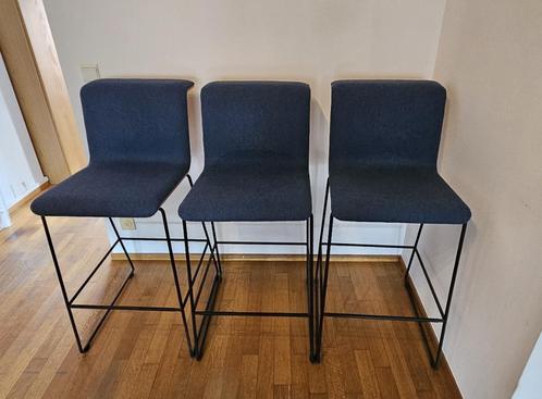 3x Tab chair alain berteau & bulo, Huis en Inrichting, Stoelen, Gebruikt, Drie, Blauw, Ophalen